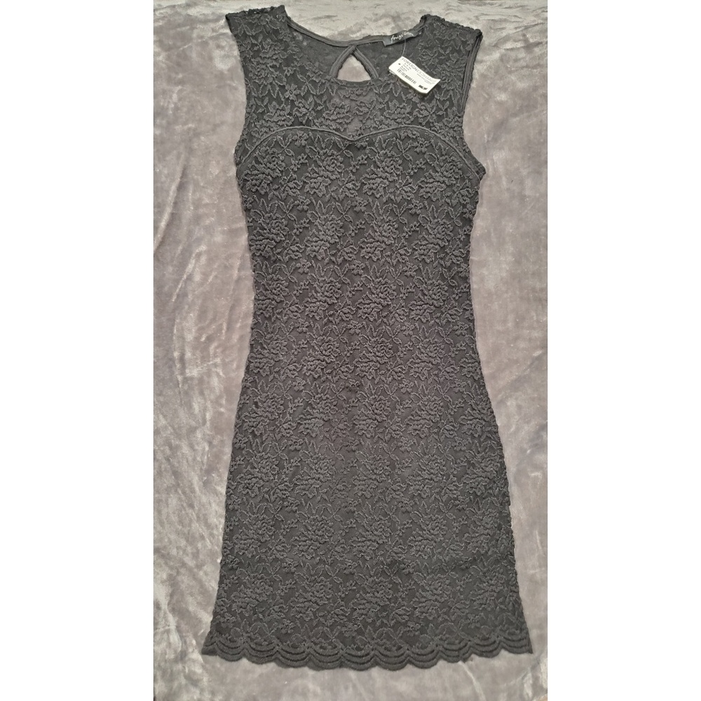 Foriegn Exchange Black Lace Body Con Dress